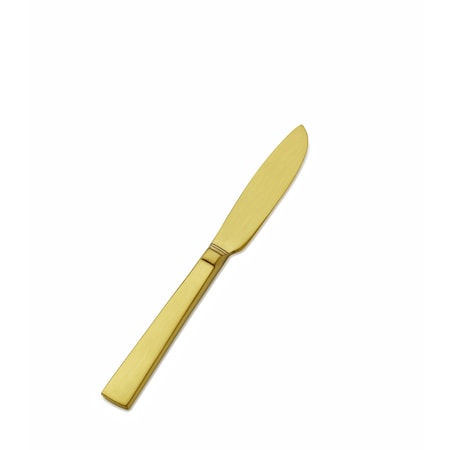 Bon Chef Roman, Butter Spreader, Flat Handle, Matte Finish, 13/0, 6.88" - Gold Matte , set of 12 S3713GM